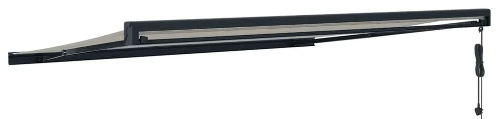 vidaXL Τέντα Πτυσσόμενη Κρεμ 4 x 3 μ. από Ύφασμα και Αλουμίνιο