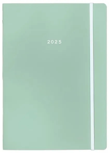 Next ημερολόγιο 2025 Pastel ημερήσιο flexi ανοιχτό πράσινο με λάστιχο 14x21εκ.  τμχ.