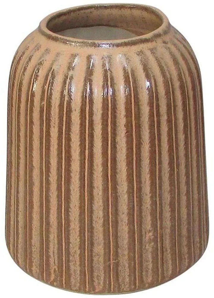 Διακοσμητικό Βάζο 003-123-070 16,4x16,4x19cm Brown Ceramic