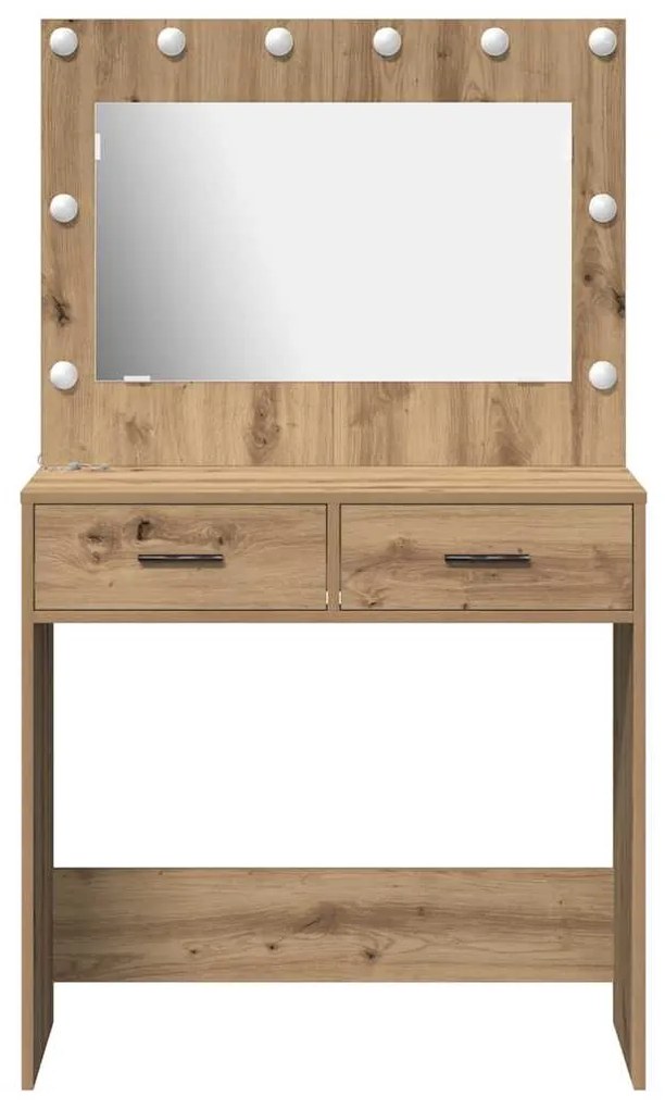 vidaXL Κομοδίνο artisan δρυς 78.5 x 41 x 135 εκ Επεξεργασμένο ξύλο