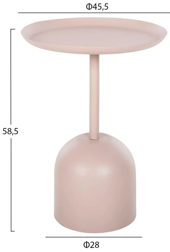 ΤΡΑΠΕΖΙ ΒΟΗΘΗΤΙΚΟ ΣΤΡΟΓΓΥΛΟ DELBEL HM4265.10 ΜΕΤΑΛΛΟ ΣΕ ΕΚΡΟΥ Φ45,5x58,5 εκ.