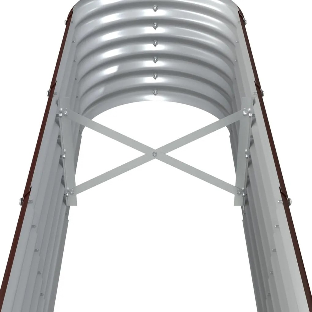 vidaXL Ζαρντινιέρα Καφέ 332x40x36 εκ. Γαλβανισμένος χάλυβας
