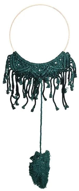 Διακοσμητικό Τοίχου Μακραμέ FL087 Πετρόλ 27x27x80 εκ. 27x27x80 εκ.