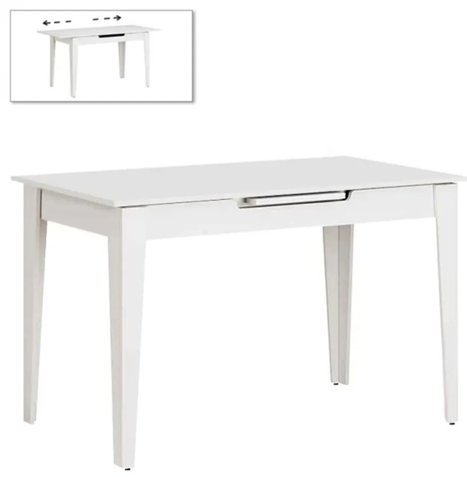 Τραπέζι Επεκτεινόμενο Trendline 0266584 120/150x70x75cm White Μοριοσανίδα, Μελαμίνη
