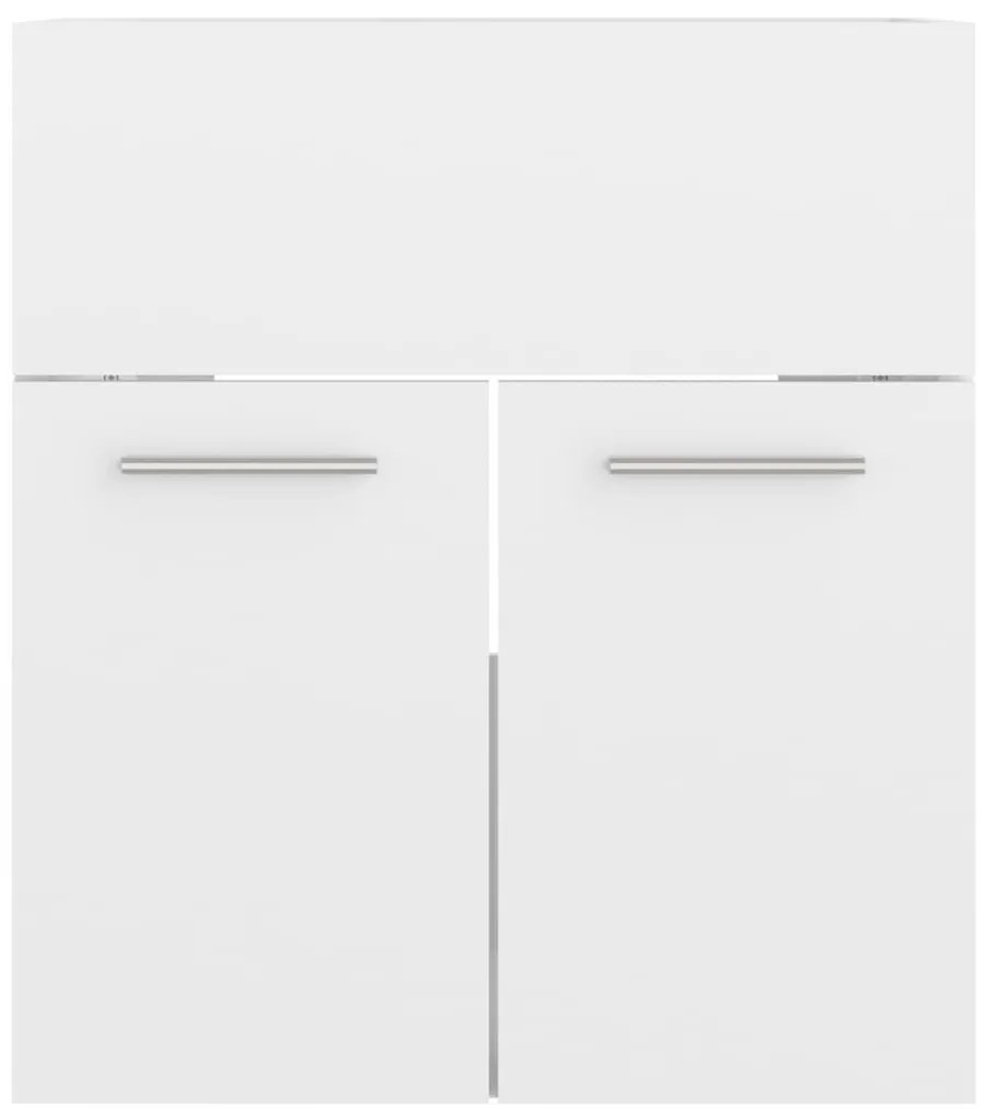 vidaXL Ντουλάπι Νιπτήρα Γυαλιστερό Λευκό 41x38,5x46 εκ από Επεξ. Ξύλο