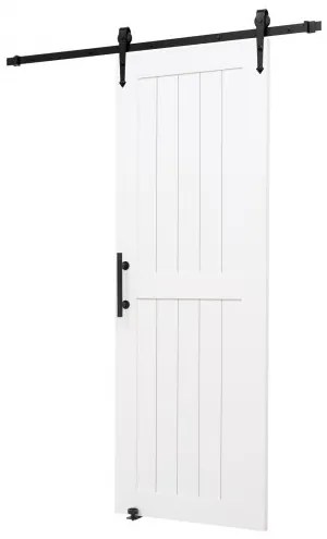 VEVOR Sliding Barn Door with Hardware Kit 762 x 2134mm MDF Panel PVC Surface