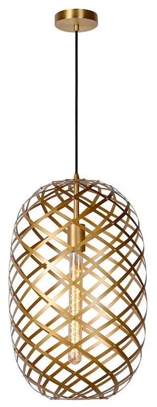 Φωτιστικό Κρεμαστό Lucide 21417-32-02 WOLFRAM Χρυσό Χρώμα (Gold Coloured)|Μαύρο Ματ (Black Mat)
