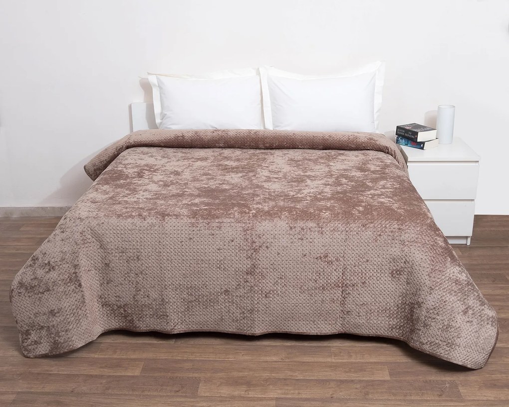 Κουβερτώριο Μονό 160x220 Velvet Verona Beige - Anna Riska