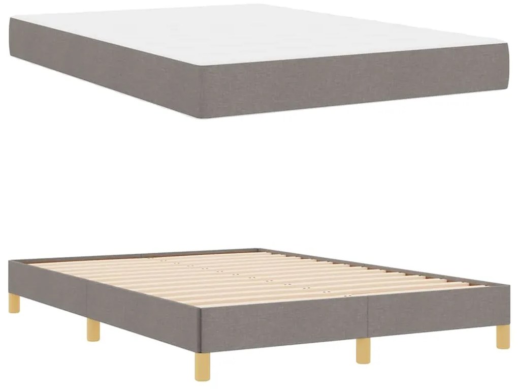 vidaXL Κρεβάτι με ελατήρια Ταμπά και Καφέ 140 x 200 cm
