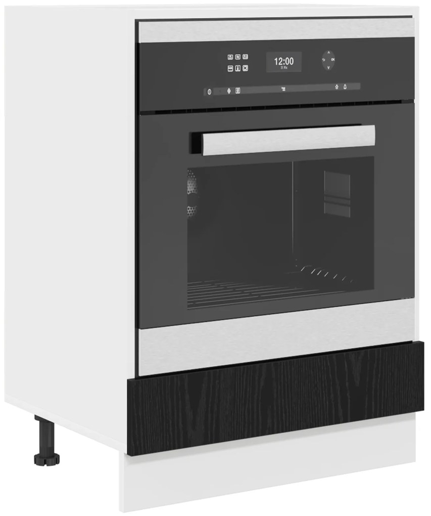 vidaXL Ντουλάπι φούρνου Επιτοίχιο Μαύρη δρυς 60 x 46 x 81.5 εκ