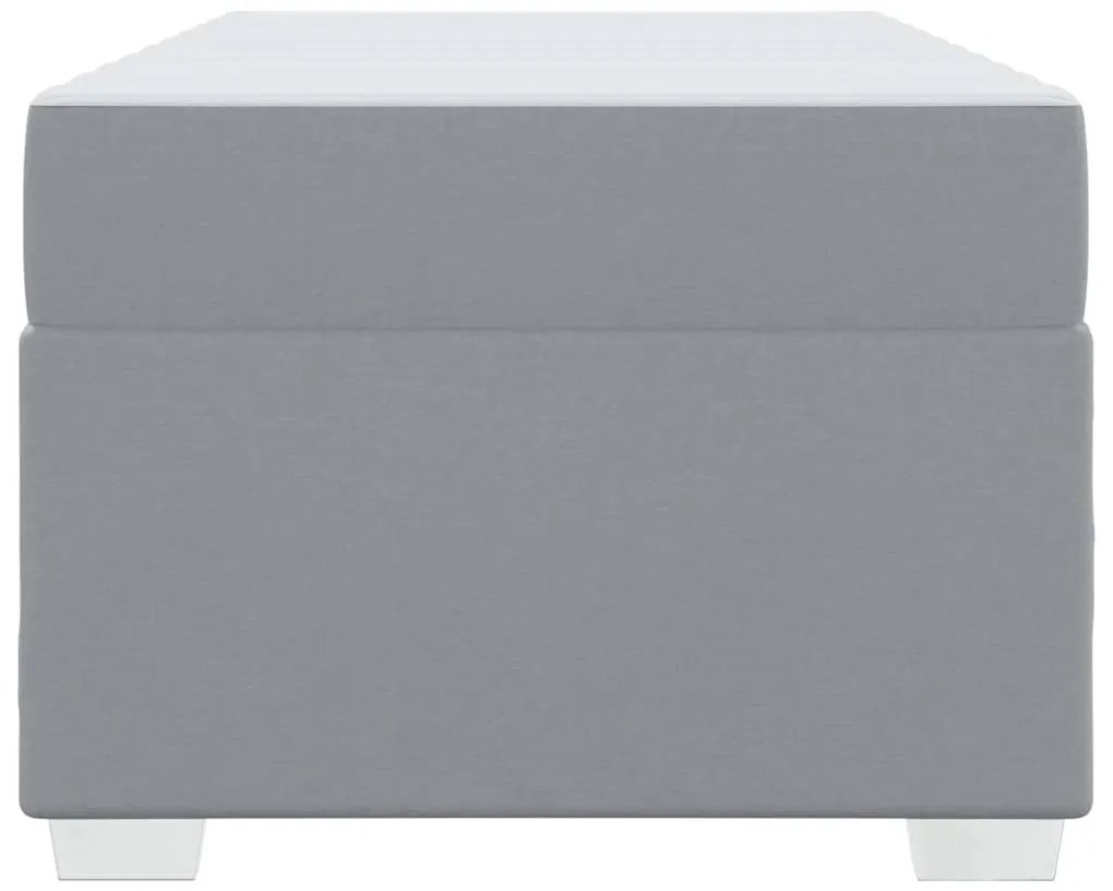 vidaXL Σκελετός Κρεβατιού με στρώμα Ανοιχτό γκρι 80 x 200 cm ύφασμα