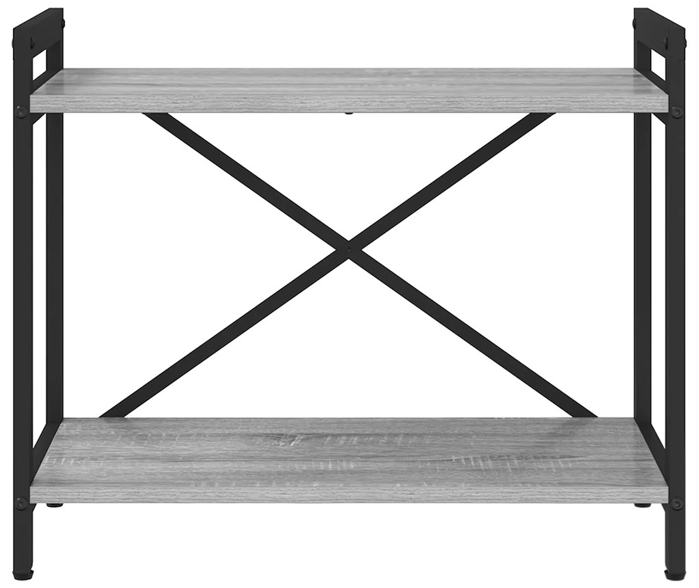 vidaXL Βιβλιοθήκη Γκρι sonoma 60 x 30 x 48.5 εκ Επεξεργασμένο ξύλο
