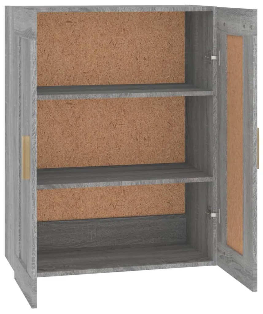 vidaXL Ντουλάπι Τοίχου Γκρι Sonoma 69,5x32,5x90 εκ. από Επεξ. Ξύλο
