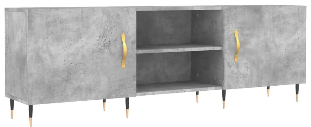 vidaXL Έπιπλο Τηλεόρασης Γκρι Σκυροδέματος 150x30x50 εκ. Επεξ. Ξύλο