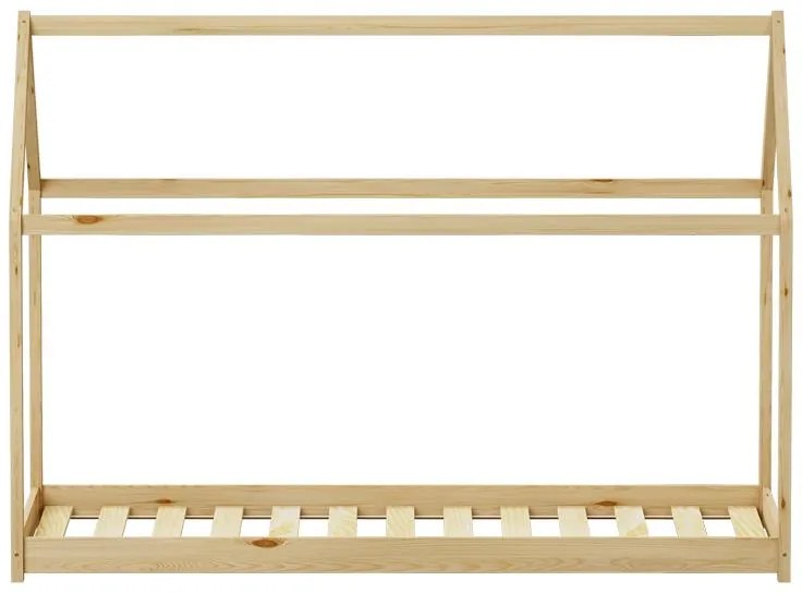 Κρεβάτι παιδικό Nino τύπου Montessori ξύλο πεύκου φυσικό 90x190 εκ. 90x190x140 εκ.