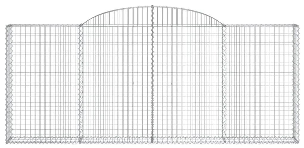 vidaXL Συρματοκιβώτια Τοξωτά 9 τεμ. 300x30x120/140 εκ. Γαλβαν. Ατσάλι