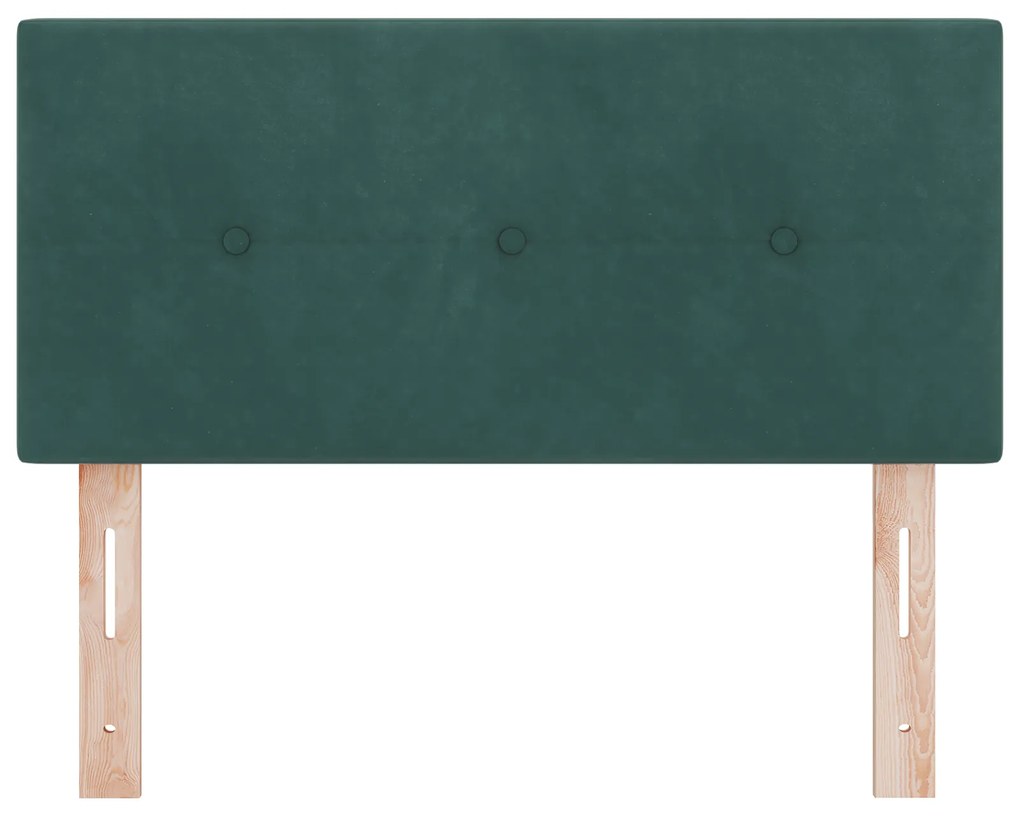 vidaXL Κεφαλάρι Button Tufted Σκούρο Πράσινο 90 εκ Βελούδο