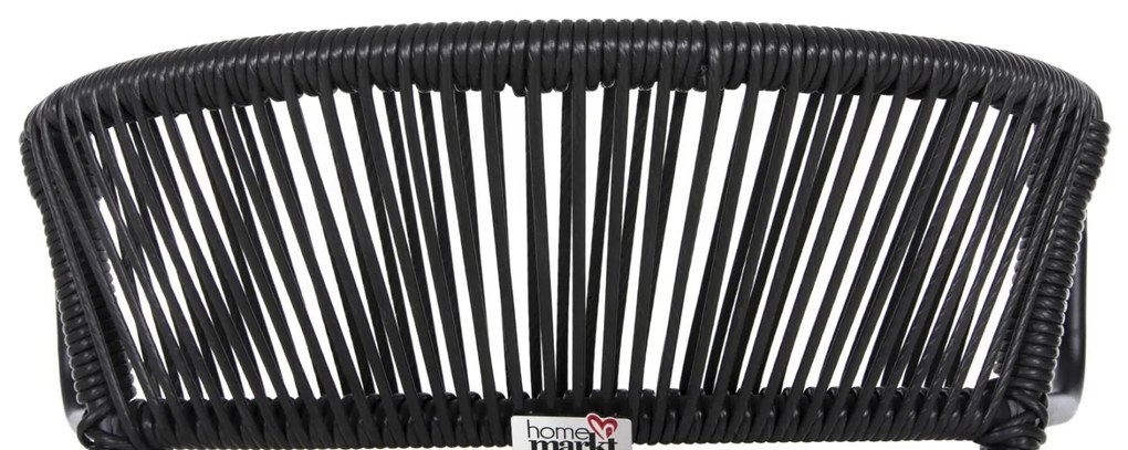 Καρέκλα SUKI C6053.02 με Μέταλλο και Συνθετικό Rattan Μαύρο 54x62x80Υεκ 54x62x80 εκ.