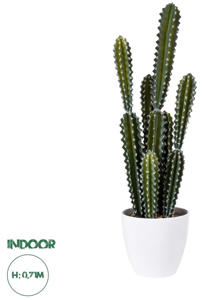 20095 GloboStar® Artificial Garden CEREUS JAMACARU CACTUS 20095 Τεχνητό Διακοσμητικό Φυτό Κάκτος Κηρίος Υ71cm