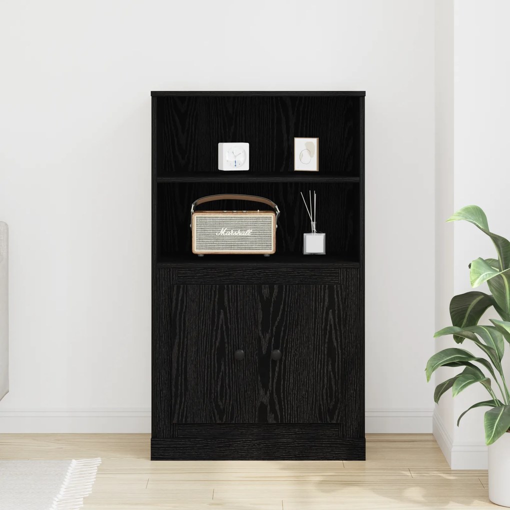 vidaXL Υψηλή ντουλάπα Μαύρη Δρυός 60x35.5x103.5 εκ. Επεξεργασμένο Ξύλο