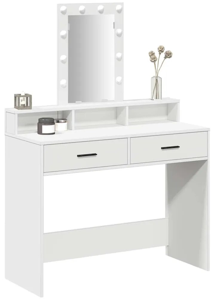 vidaXL Τραπέζι περιποίησης Λευκό 100 x 41 x 140 εκ. Επεξεργασμένο ξύλο