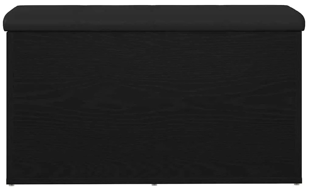 vidaXL Παγκάκι με αποθήκευση με αποθήκευση Μαύρη Οξυά 82 x 42 x 45 εκ.