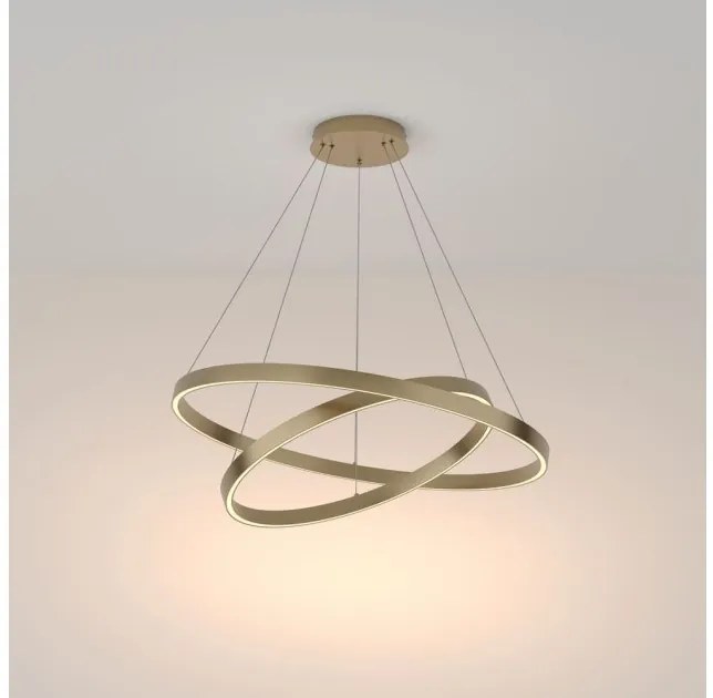 Κρεμαστό Φωτιστικό Οροφής LED 88W Rim 3000K Φ80 MAYTONI-MOD058PL-L74BS3K-Ορείχαλκος MOD058PL-L74BS3K