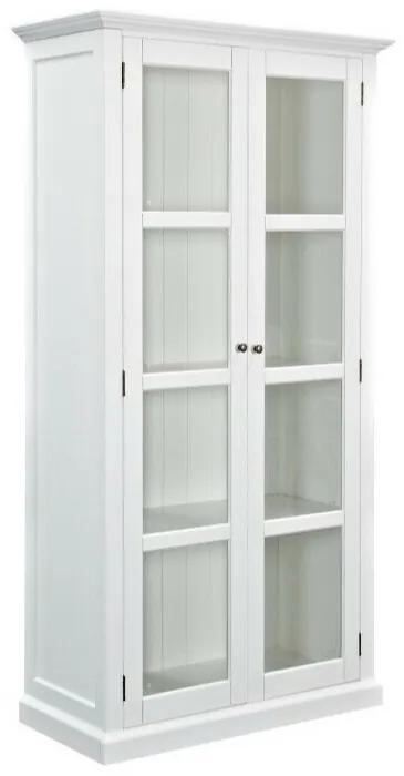 Βιτρίνα Ocean Delight C108, Άσπρο, Με πόρτες, 190x100x45cm
