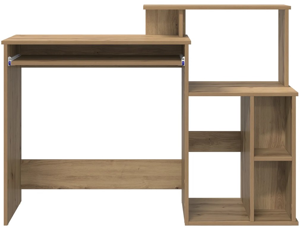 vidaXL Γραφείο με Αποθήκευση Δρυς 120.5x44x88.5 εκ. Επεξεργασμένο Ξύλο