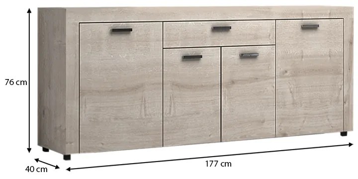 ΜΠΟΥΦΕΣ JOSEPH MEGAPAP ΧΡΩΜΑ ΚΑΡΥΔΙ 177X40X76ΕΚ.
