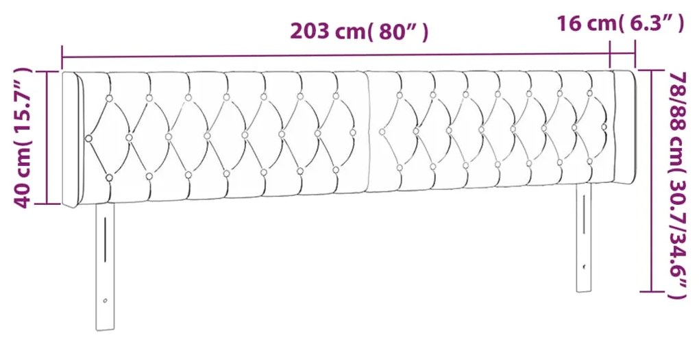 ΚΕΦΑΛΑΡΙ ΚΡΕΒΑΤΙΟΥ LED ΣΚΟΥΡΟ ΜΠΛΕ 203X16X78/88 ΕΚ. ΒΕΛΟΥΔΙΝΟ 3123642