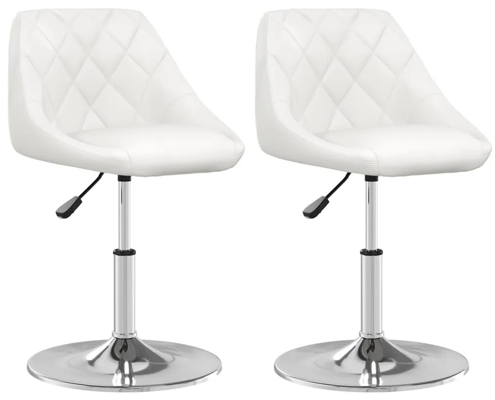 vidaXL Καρέκλες Τραπεζαρίας 2 τεμ. Λευκές από Συνθετικό Δέρμα