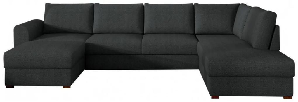 Γωνιακός Καναπές σε σχήμα &quot;Π&quot; Velma Μαύρο 305x188x85cm - Δεξιά Γωνία - VAS4594
