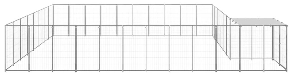 vidaXL Σπιτάκι Σκύλου Ασημί 25,41 μ² Ατσάλινο