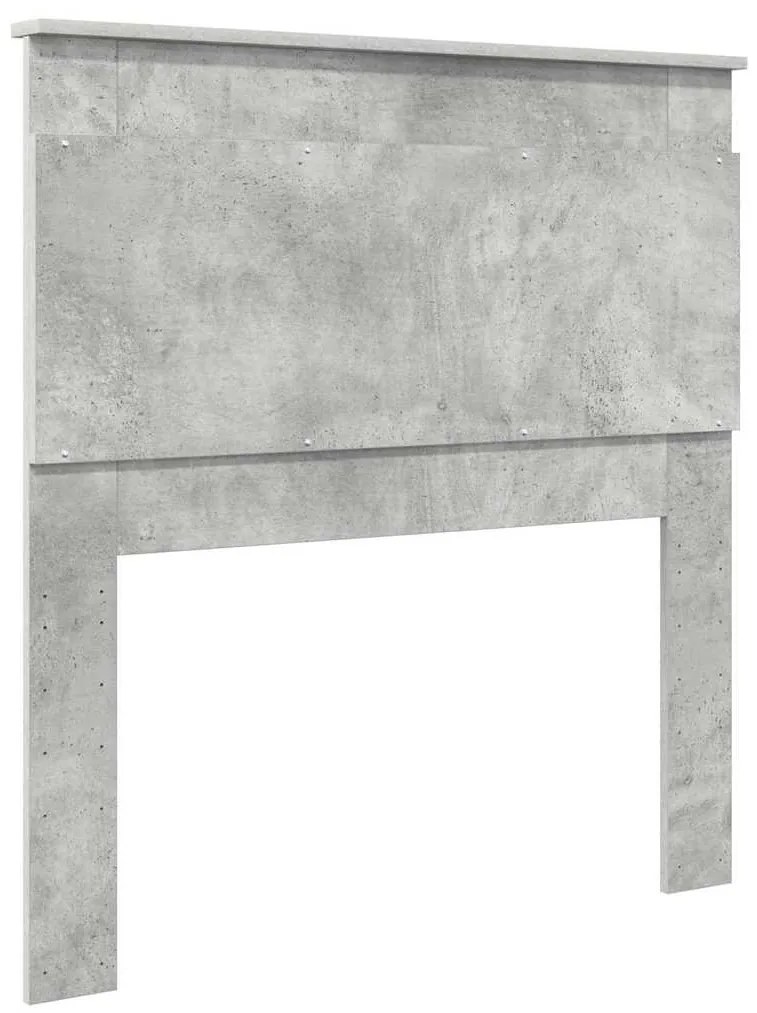 vidaXL Κεφαλάρι με κεφαλάρι Σκυρόδεμα Γκρι 90 cm Επεξεργασμένο ξύλο