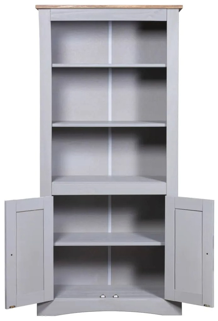vidaXL Έπιπλο Τηλ. Μεξικ Στιλ Corona Γκρι 80x40x170 εκ Ξύλο Πεύκου