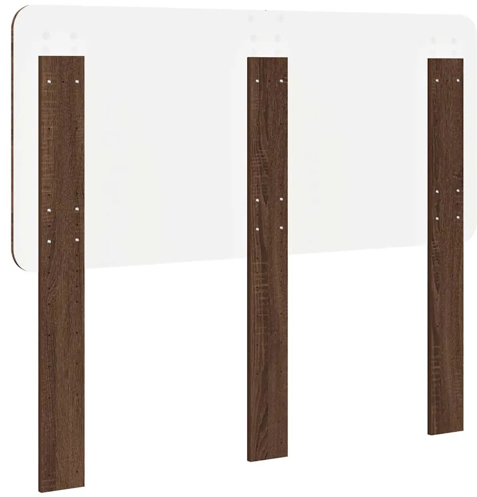 vidaXL Κεφαλάρι με κεφαλάρι Καφέ δρυς 135 cm Επεξεργασμένο ξύλο