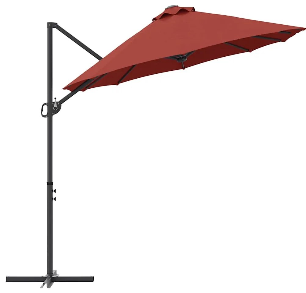 vidaXL Ομπρέλα ηλίου Τερακότα 372 x 198 x 243 εκ