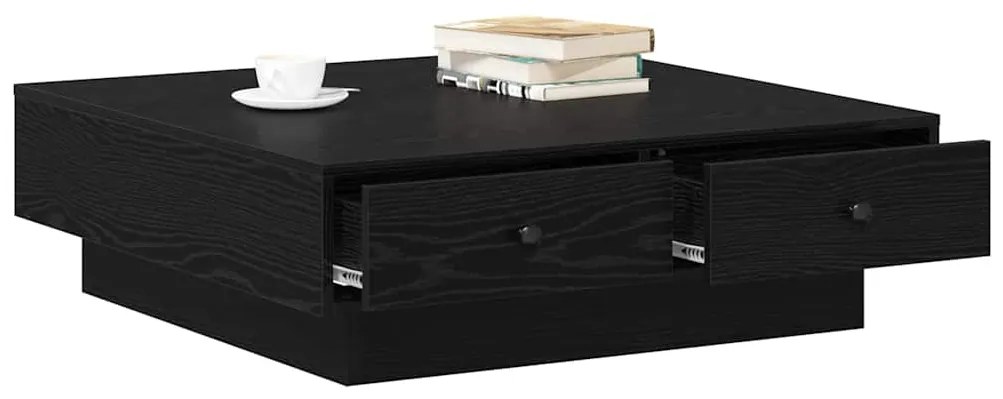 vidaXL Τραπεζάκι σαλονιού Μαύρη δρυς 90 x 90 x 28 cm