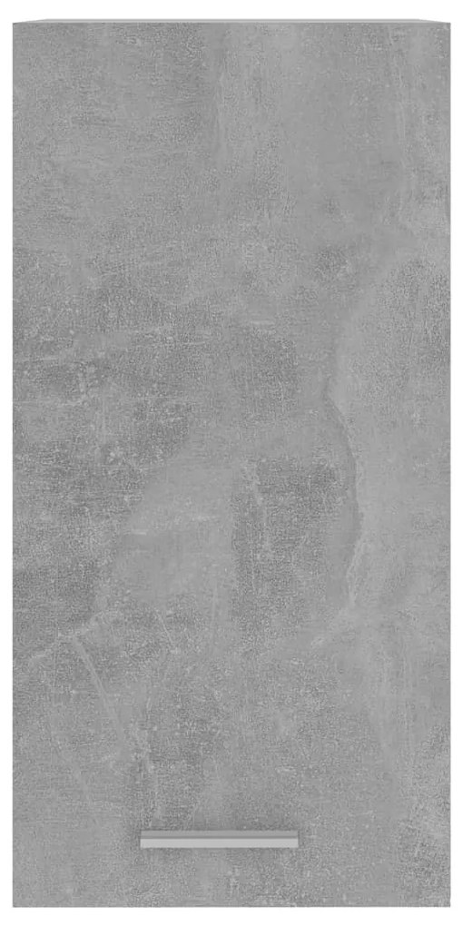 Ντουλάπι Κρεμαστό Γκρι Σκυροδέματος 29,5x31x60 εκ. Επεξ. Ξύλο - Γκρι
