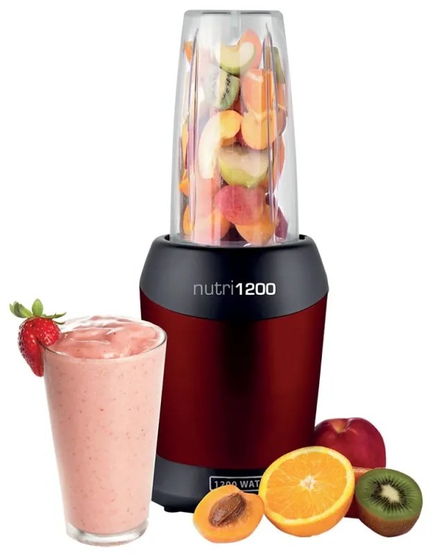 HomeVero HV-15721-R Μπλέντερ για Smoothies 0.8lt , 1200W , Κόκκινο , Nutri 1200