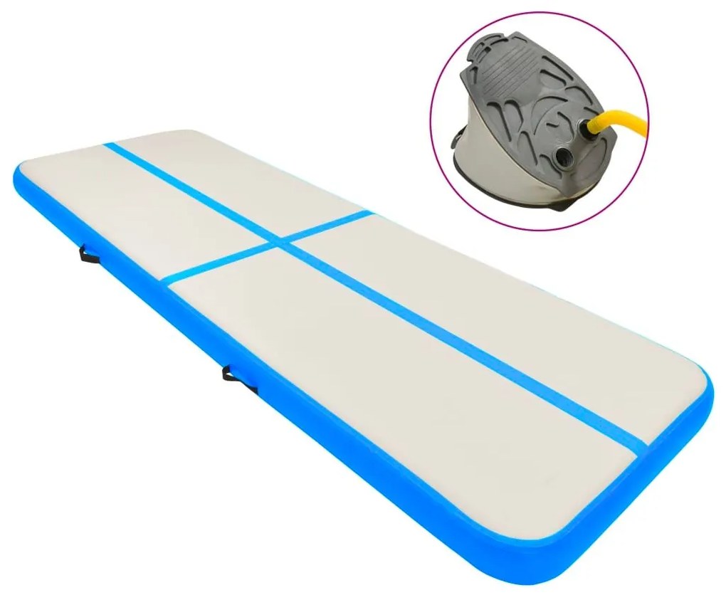 Στρώμα Ενόργανης Φουσκωτό Μπλε 300 x 100 x 20 εκ. PVC με Τρόμπα - Μπλε