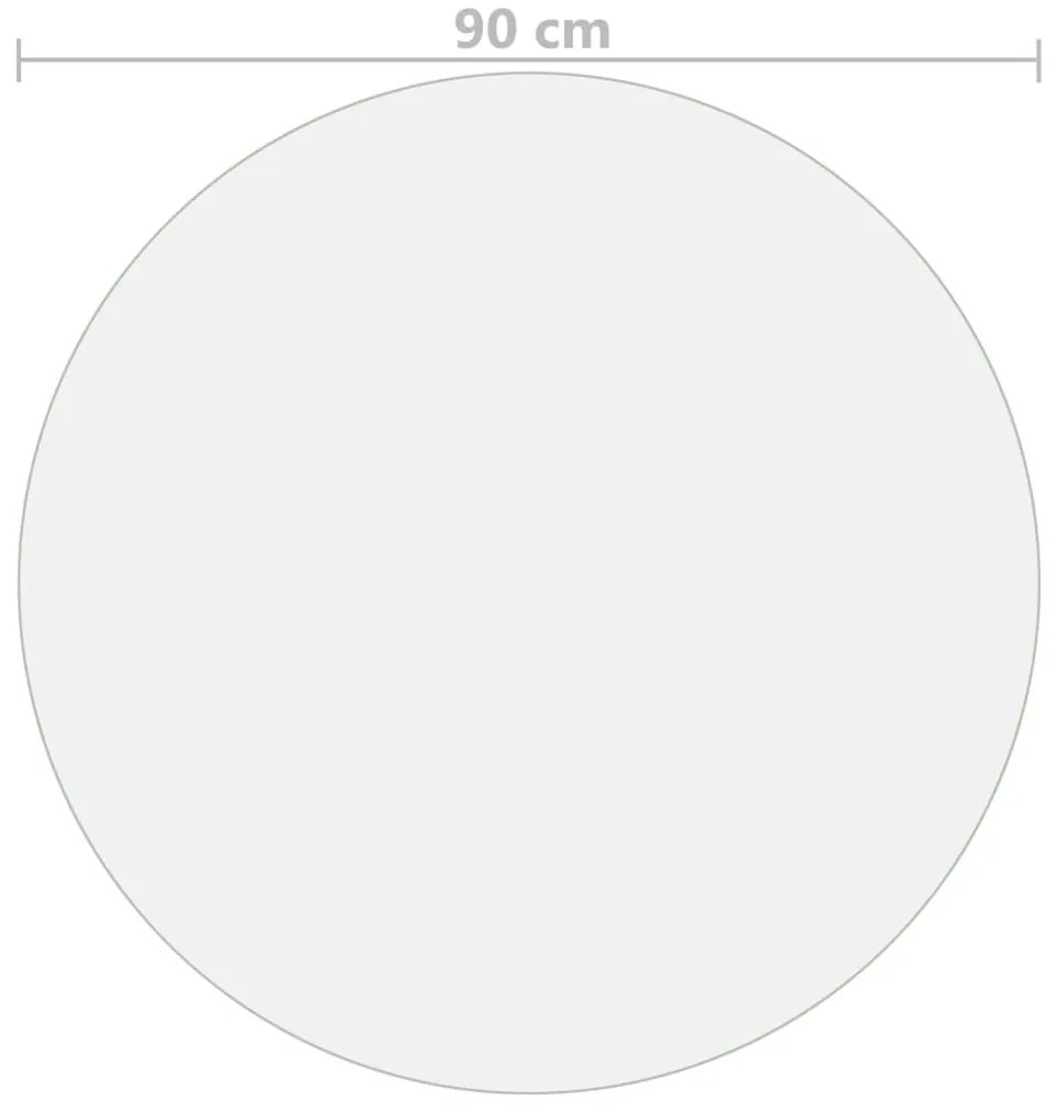 vidaXL Προστατευτικό Τραπεζιού Ματ Ø 90 εκ. / 2 χιλ. από PVC