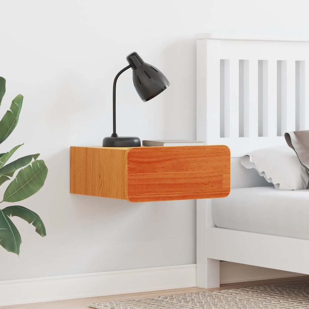 vidaXL Κομοδίνο 2 pcs Καφέ κεριού 39 x 34 x 16.5 εκ. Μασίφ ξύλο πεύκου