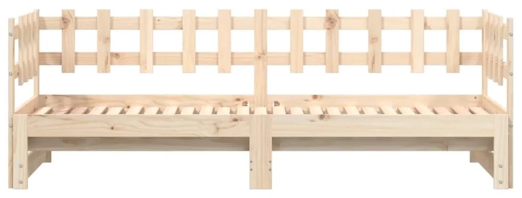 vidaXL Καναπές Κρεβάτι Συρόμενος 2x(90x200) εκ. από Μασίφ Ξύλο Πεύκου