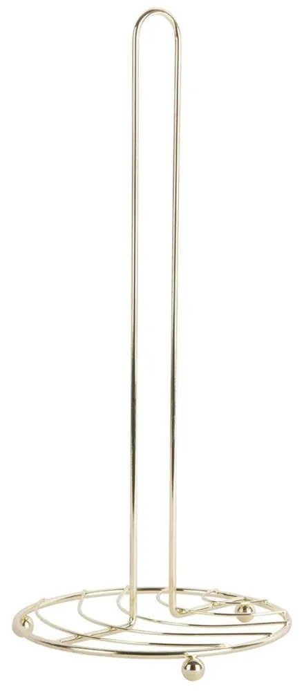 Βάση Ρολού Κουζίνας PT4057GD Φ15x34cm Gold Present Time Metal