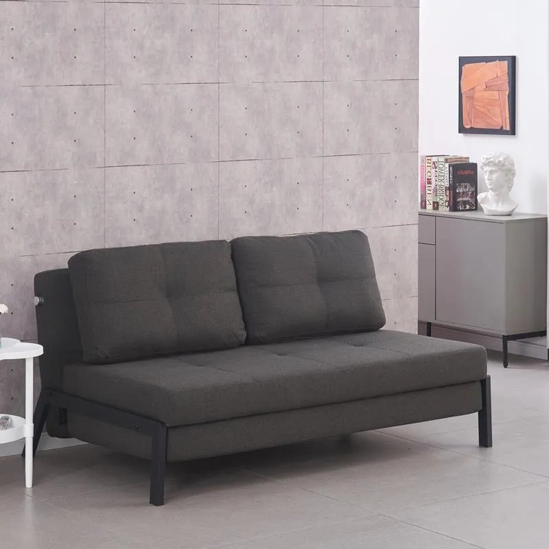 Καναπές - Kρεβάτι Hafrene Ύφασμα Ανθρακί 151x94x71 εκ. 151x94x71 εκ.