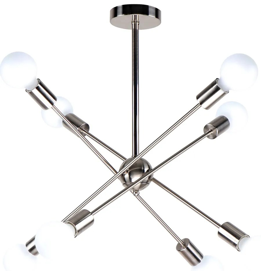 Φωτιστικό Οροφής Πολύφωτο Homelighting Gwen 77-8096 Nickel