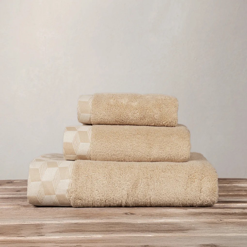 Πετσέτα Σώματος (90x145) Nima Luxe Mustard Beige 600gsm