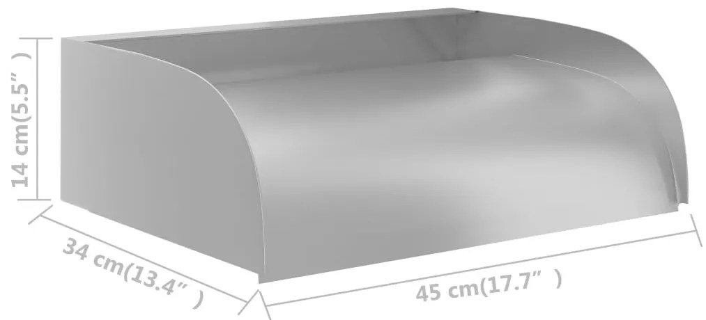 vidaXL Καταρράκτης 45 x 34 x 14 εκ. από Ανοξείδωτο Ατσάλι 304